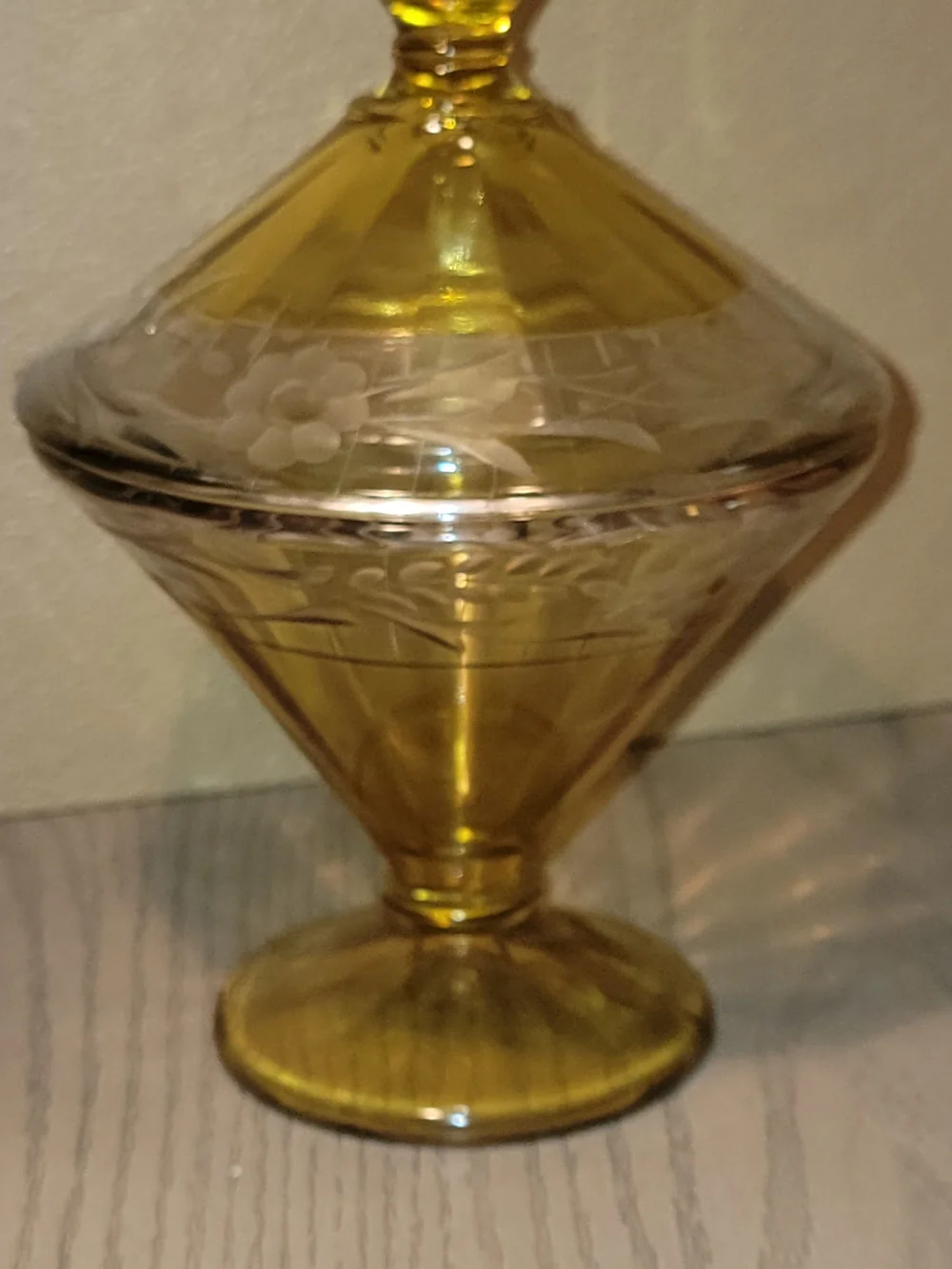 Amber Glass Compote and Lidded And Pedestal Candy Dishes  Set 6x7.5 And 7x8
